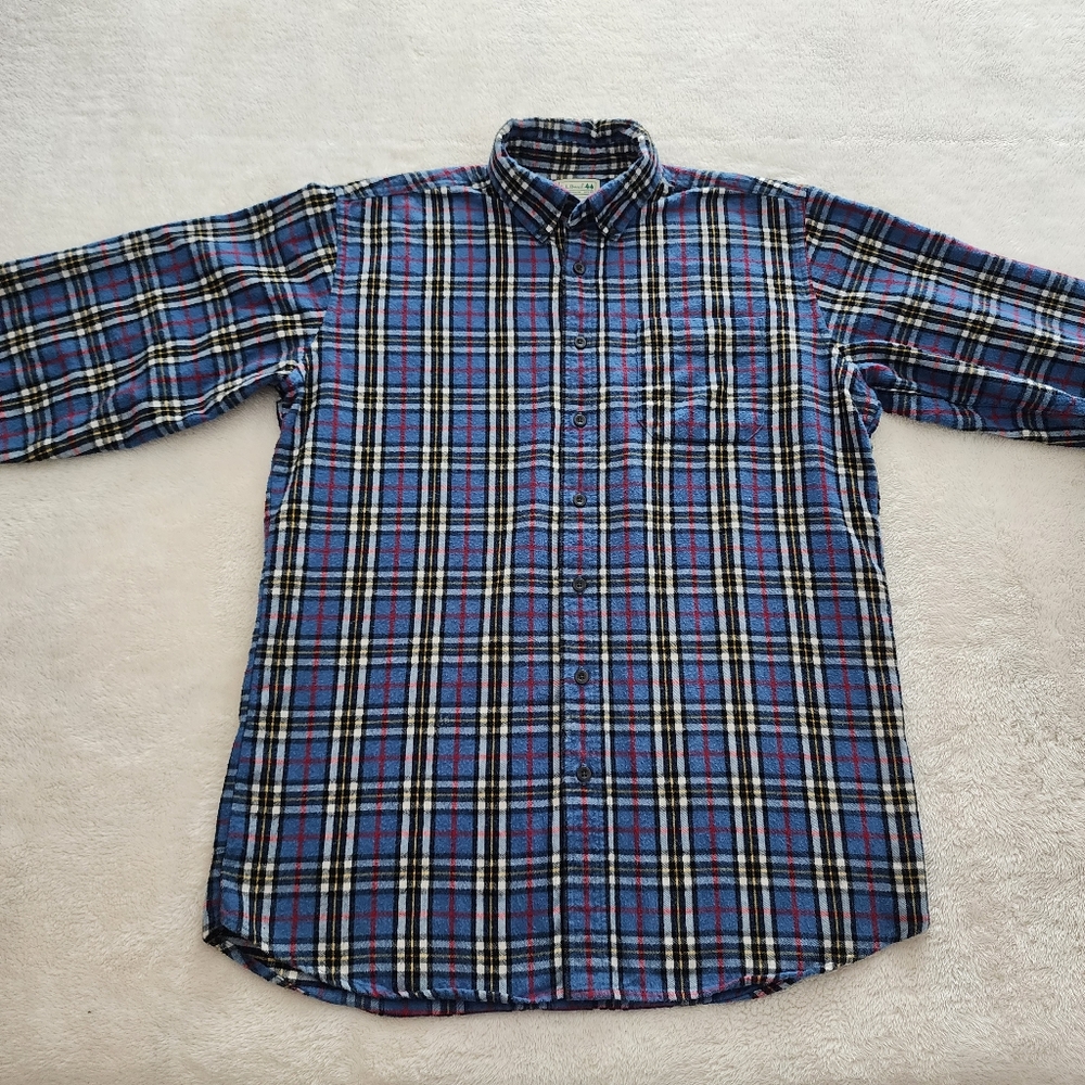 L.L.Bean Scotch Plaid Flannel L/S Shirt, Traditional Fit, Men's Large-Tall - GUC - Picture 6 of 7